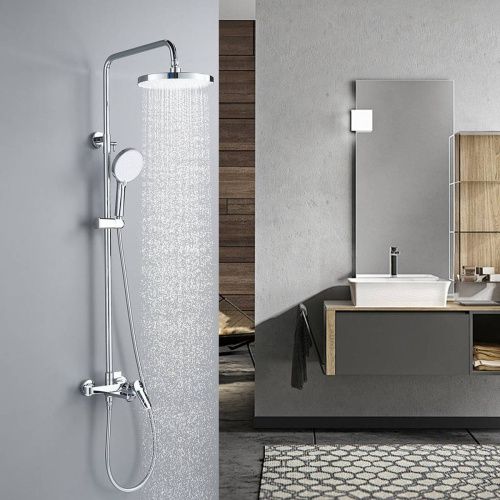 Душевая система Shevanik S4336 верхний душ, лейка, матовый хром, Коллекция S43, , Shevanik