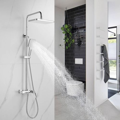 Душевая система Shevanik S4226 верхний душ, лейка, хром, Коллекция S42, , Shevanik