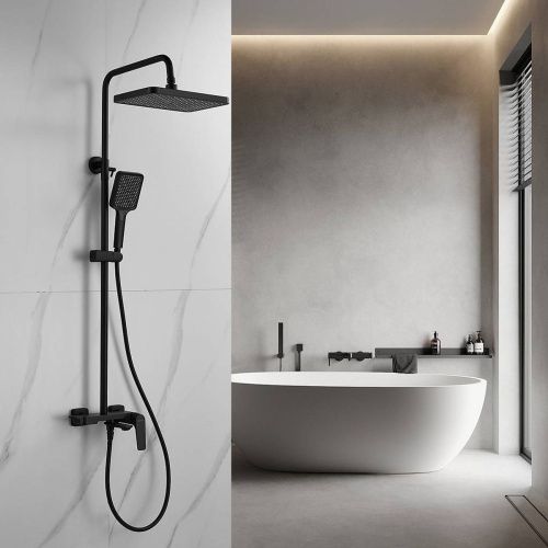 Душевая система Shevanik S4226H верхний душ, лейка, черный, Коллекция S42, , Shevanik