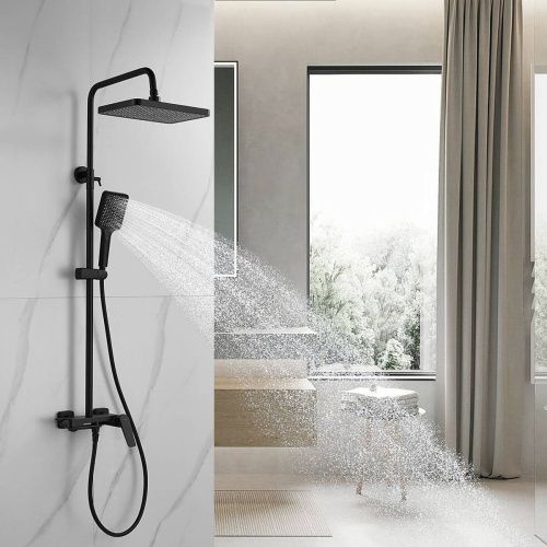 Душевая система Shevanik S4226H верхний душ, лейка, черный, Коллекция S42, , Shevanik