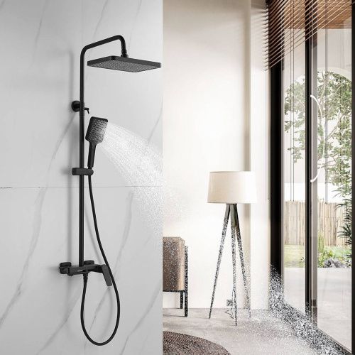 Душевая система Shevanik S4226H верхний душ, лейка, черный, Коллекция S42, , Shevanik