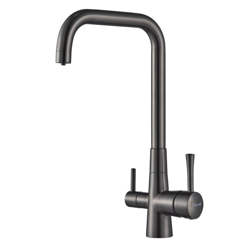 Смеситель для кухни Shevanik S528T с подключением фильтра питьевой воды, оружейная сталь, Смесители с подключением к фильтру питьевой воды, , Shevanik