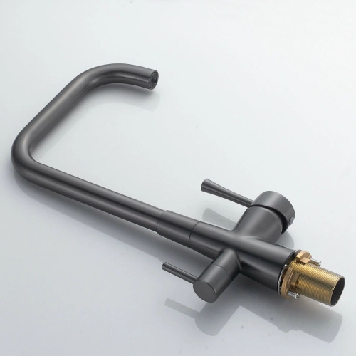 Смеситель для кухни Shevanik S528T с подключением фильтра питьевой воды, оружейная сталь, Смесители с подключением к фильтру питьевой воды, , Shevanik