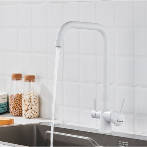 Смеситель для кухни Shevanik S528C с подключением фильтра питьевой воды, белый, Смесители с подключением к фильтру питьевой воды, , Shevanik