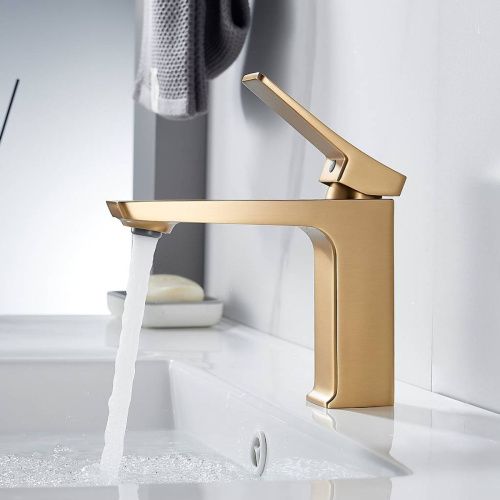 Cмеситель для раковины Shevanik S4401G золотой сатин, Коллекция S43, , Shevanik