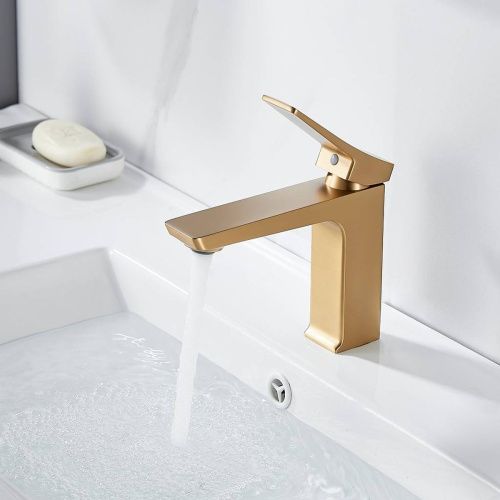 Cмеситель для раковины Shevanik S4401G золотой сатин, Коллекция S43, , Shevanik