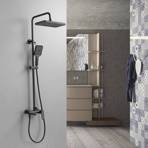 Душевая система Shevanik S4536H верхний душ, лейка, черный, Коллекция S45, , Shevanik