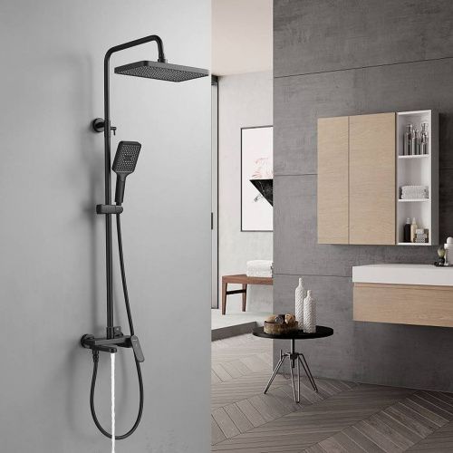 Душевая система Shevanik S4536H верхний душ, лейка, черный, Коллекция S45, , Shevanik