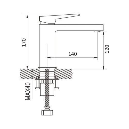 Cмеситель для раковины Shevanik S8901H-1 черный, Коллекция S89, , Shevanik