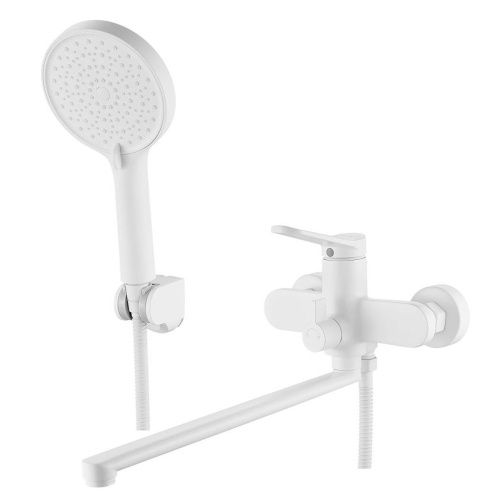 Cмеситель для ванны Shevanik S4322C белый матовый, Коллекция S43, , Shevanik