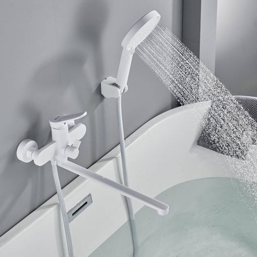 Cмеситель для ванны Shevanik S4322C белый матовый, Коллекция S43, , Shevanik