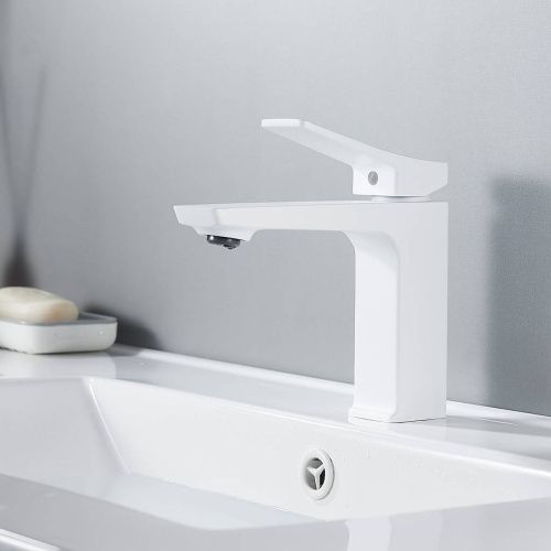 Cмеситель для раковины Shevanik S4401C белый, Коллекция S43, , Shevanik