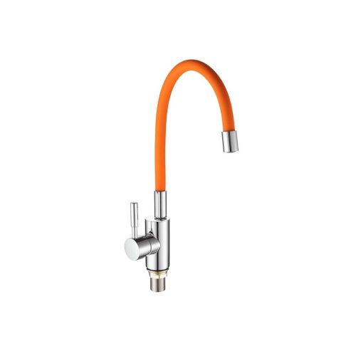 Смеситель для кухни FASHUN A4053+B02 с гибким изливом оранжевый, Смесители с гибким изливом, , FASHUN