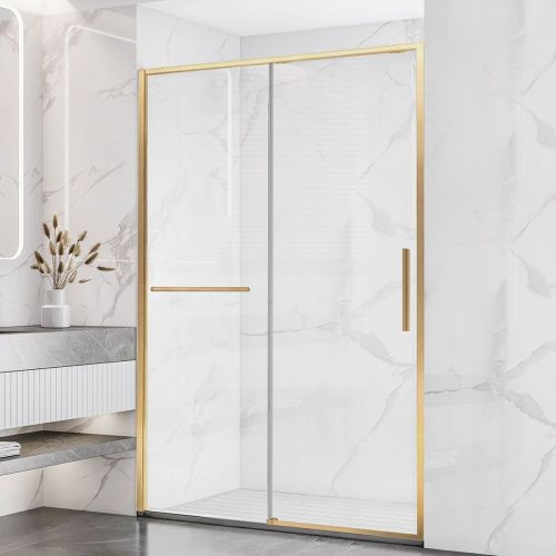 Душевая дверь Vincea Slim Soft VDS-1SS120CLG, 1200, брашированное золото стекло прозрачное