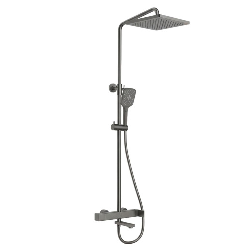 Душевая стойка Vincea  Cube VSFS-1C1GM, вороненая сталь