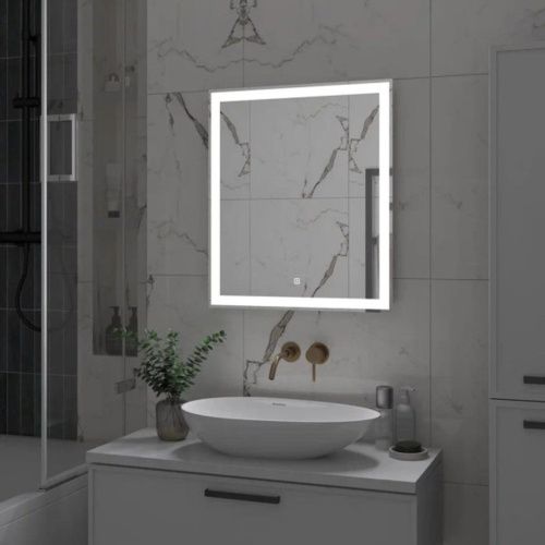 Зеркало Clamm LED 600х700 ЗЛП4790 с сенсором и подогревом, Зеркала сенсорные с подогревом, РОССИЯ, Agava