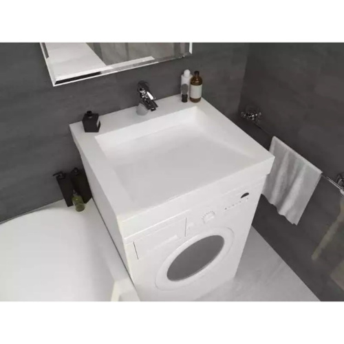 Раковина Блюз 50 Белый 5032600 с кронштейном и сифоном, щелевой слив