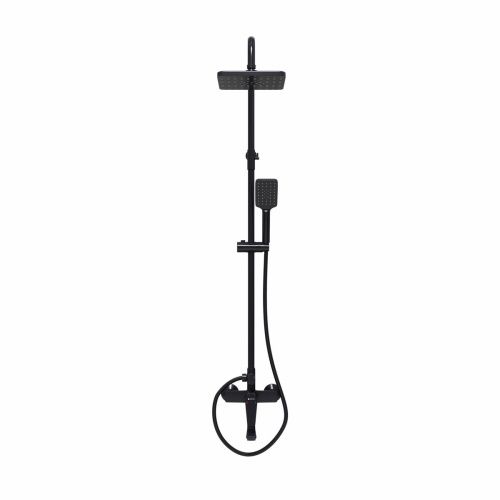 Душевая стойка со смесителем GROSS AQUA Dyno GA9009SMD07MB черный, с изливом (3)