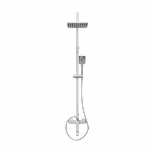Душевая стойка со смесителем GROSS AQUA Dyno GA9009SMD07MW белый, с изливом (3)