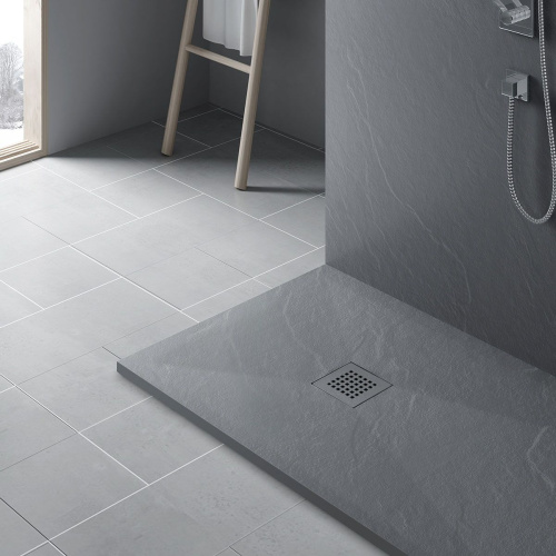 Поддон из камня Vincea VST-4SP9090G, 900*900, серый