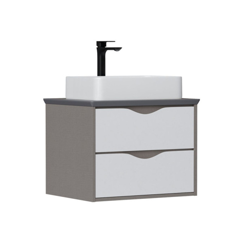 Тумба для ванны подвесная EQUIL Smile 60.2Y tpSMILE60.2Y-04 2 ящика со столешницей Smile 60 stSMILE60-07 без раковины