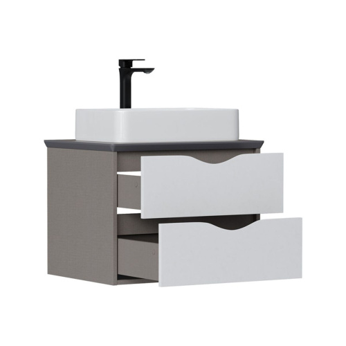 Тумба для ванны подвесная EQUIL Smile 60.2Y tpSMILE60.2Y-04 2 ящика со столешницей Smile 60 stSMILE60-07 без раковины