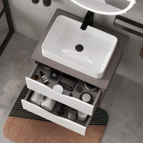 Тумба для ванны подвесная EQUIL Smile 60.2Y tpSMILE60.2Y-04 2 ящика со столешницей Smile 60 stSMILE60-07 без раковины