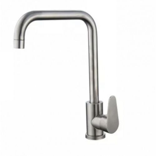 Смеситель для кухни Wasser Zimmer ZM-7721-2-748 хром, с высоким поворотным Г-образным изливом, SUS304