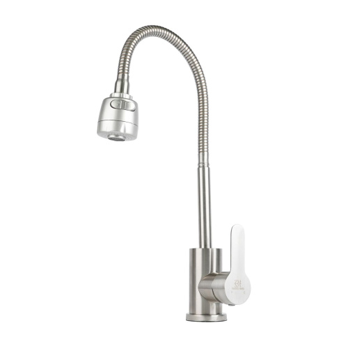 Смеситель для кухни Wasser Zimmer ZM-7721-2A-750 сатин, с гибким изливом, SUS304