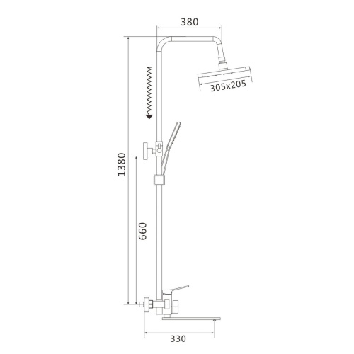 Душевая система Shevanik S6136C белый (4)