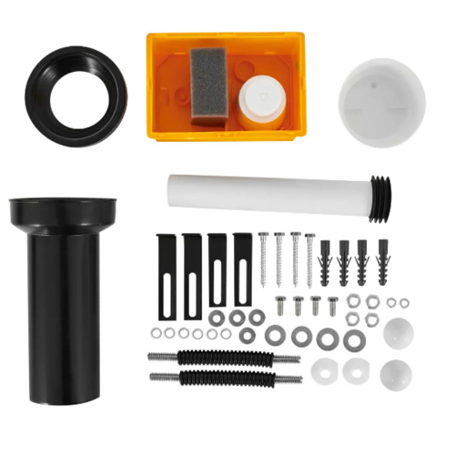 Комплект Инсталляция OLI 80 ECO mechanic с кнопкой Slim белая 886914SLO1 + Унитаз подвесной Knois KN9722002 безободковый, с крышкой 53,5х36х34 см.
