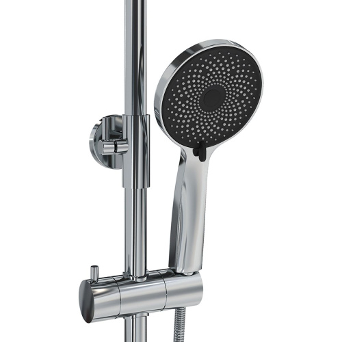 Душевая система со смесителем GROSS AQUA Prado GA9828SMDR с изливом, никель-хром