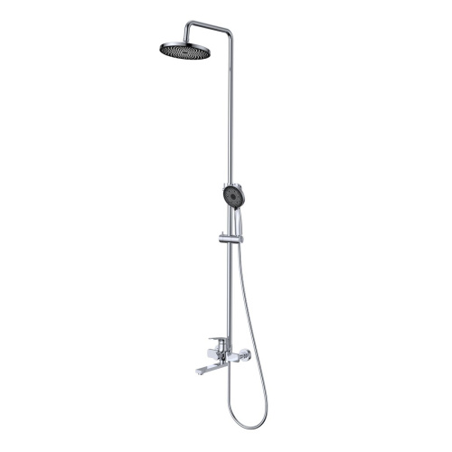 Душевая система со смесителем GROSS AQUA Prado GA9828SMDR с изливом, никель-хром