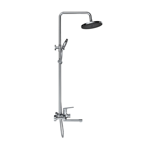 Душевая система со смесителем GROSS AQUA Prado GA9828SMDR с изливом, никель-хром