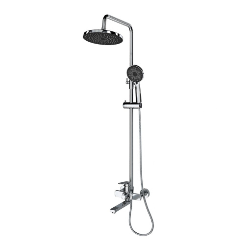 Душевая система со смесителем GROSS AQUA Prado GA9828SMDR с изливом, никель-хром