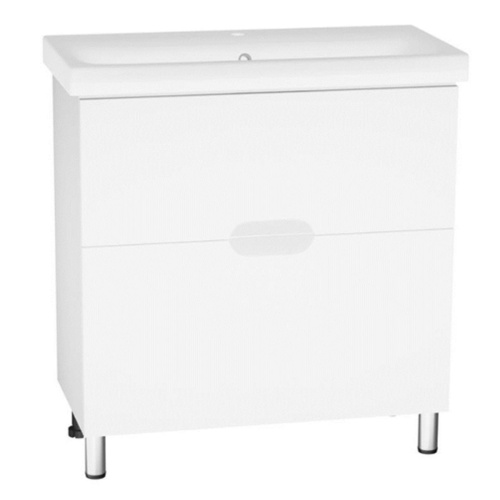 Тумба для ванны напольная AGATA Левита 80 АТ80-212, 2 ящика, с раковиной Moduo Slim 80