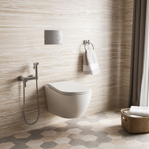 Унитаз подвесной безободковый D&K Munchen DT1566516, 520*360*360мм, сиденье микролифт, белый