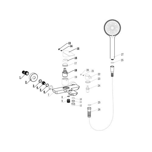 Смеситель для ванны Fmark FS8803H черный (6)