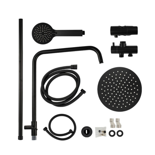 Душевая стойка без смесителя BRIMIX 30853 SUS 304, черный