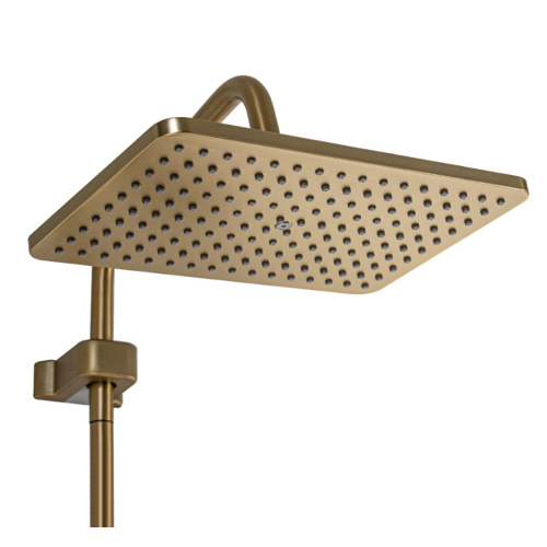 Душевая стойка со смесителем Fabia 9878 матовое золото с длинным изливом