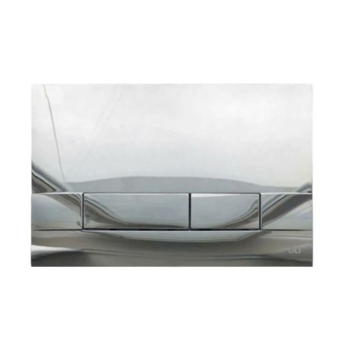 Кнопка механическая двойная Narrow пластик, хром глянцевый, OLI 152940