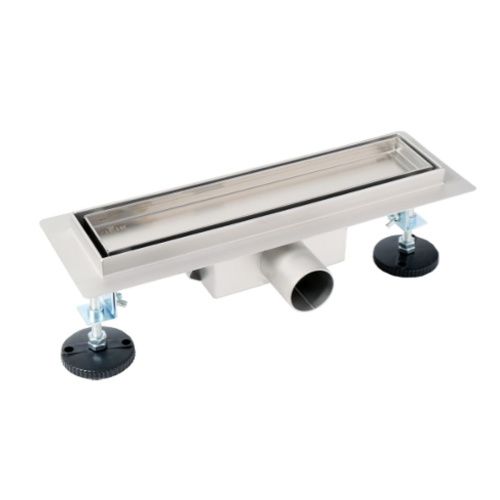 Душевой лоток под плитку с сухим затвором 500мм VIEIR DL50A сливная труба 40/50мм (мин.1/4)