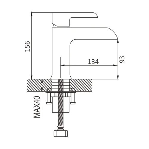 Смеситель для раковины Shevanik S6001F, белый, хром (10)