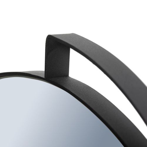 Зеркало интерьерное Мансарда 4643-Zm1, 460х435 мм, настенное, в круглом корпусе из металла с ободом d=46см, черный