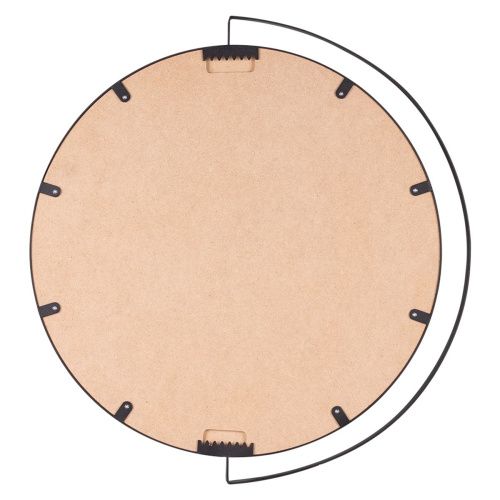 Зеркало интерьерное Мансарда 4643-Zm1, 460х435 мм, настенное, в круглом корпусе из металла с ободом d=46см, черный