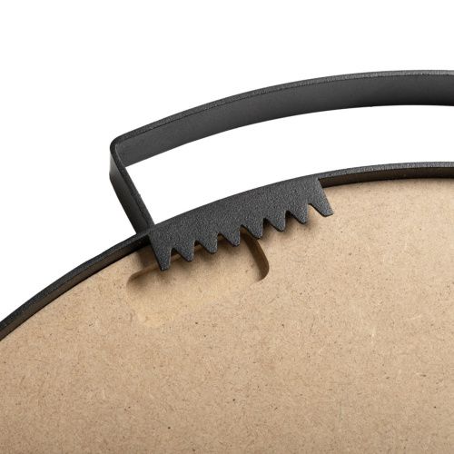 Зеркало интерьерное Мансарда 4643-Zm1, 460х435 мм, настенное, в круглом корпусе из металла с ободом d=46см, черный