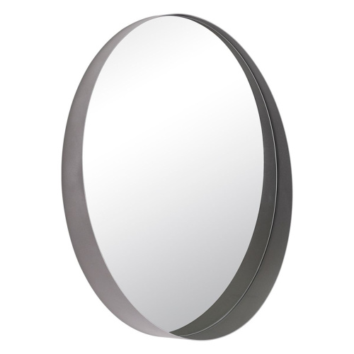 Зеркало интерьерное Мансарда 5057-Zm4, 505х505 мм, настенное, в круглом корпусе из металла, d=50,5см, серебро