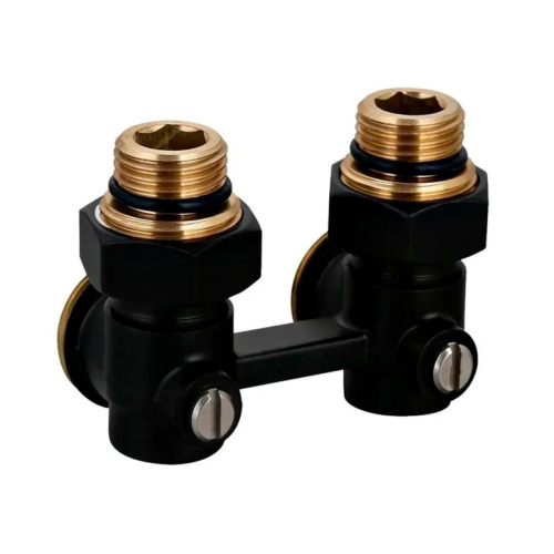 Узел нижнего подключения радиатора угловой 1/2