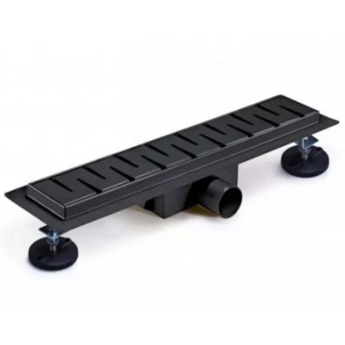 Желоб водоотводящий 400х70 мм TIM BAD464002BK сухой + гидрозатвор, черный матовый (1/4)