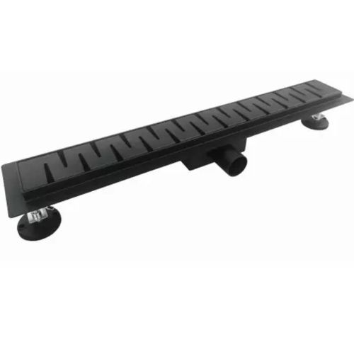 Желоб водоотводящий 400х70 мм TIM BAD464002BK сухой + гидрозатвор, черный матовый (1/4)